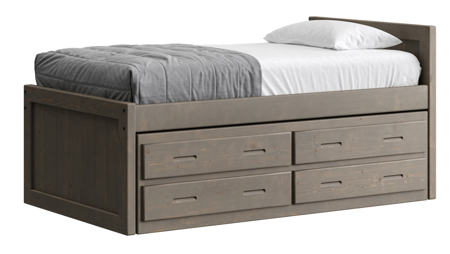 Captain’s Bed 39"HB & 26"FB With Double Trundle/ Drawer