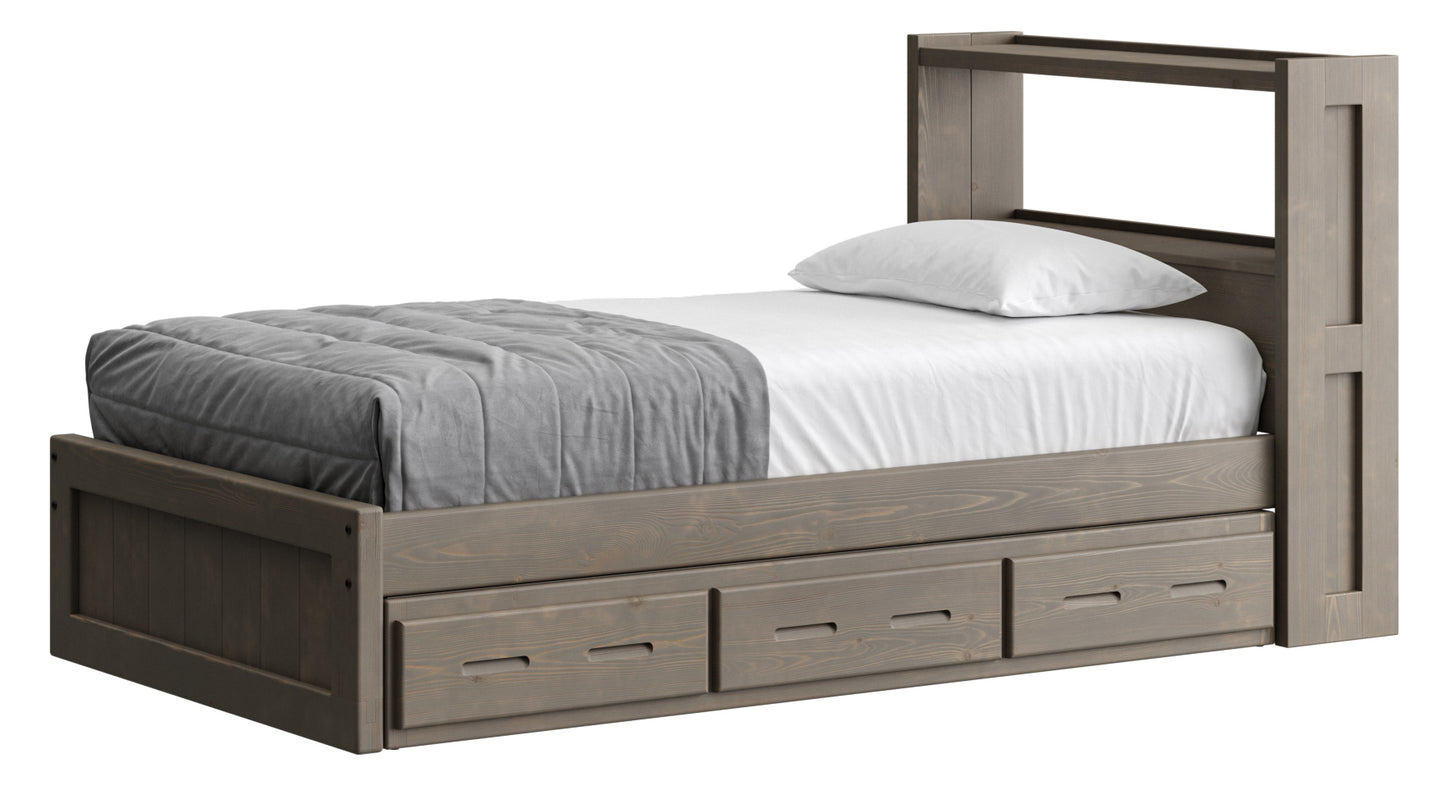 Bookcase Bed With Trundle/ Drawer