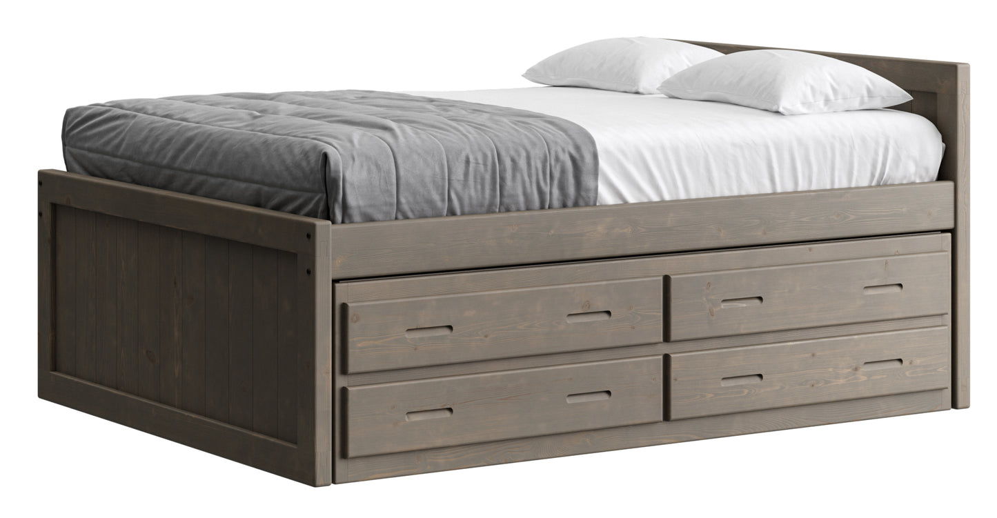 Captain’s Bed 39"HB & 26"FB With Double Trundle/ Drawer