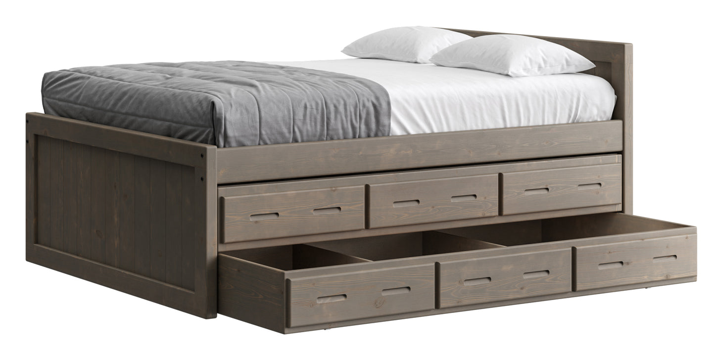 Captain’s Bed 39"HB & 26"FB With Double Trundle/ Drawer