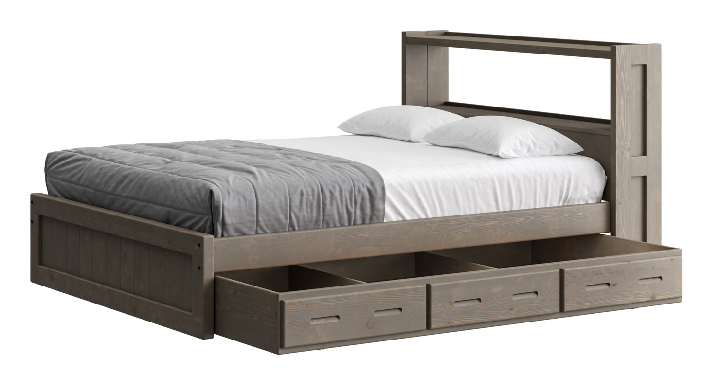 Bookcase Bed With Trundle/ Drawer