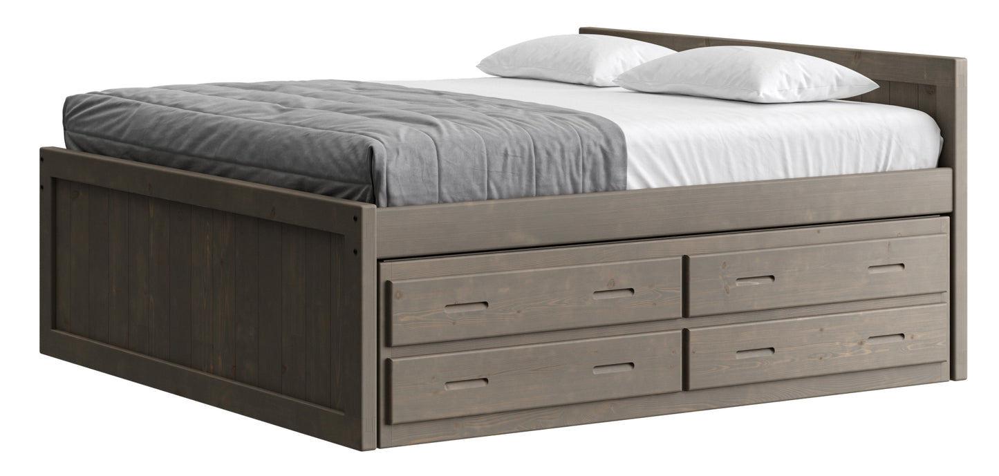 Captain’s Bed 39"HB & 26"FB With Double Trundle/ Drawer