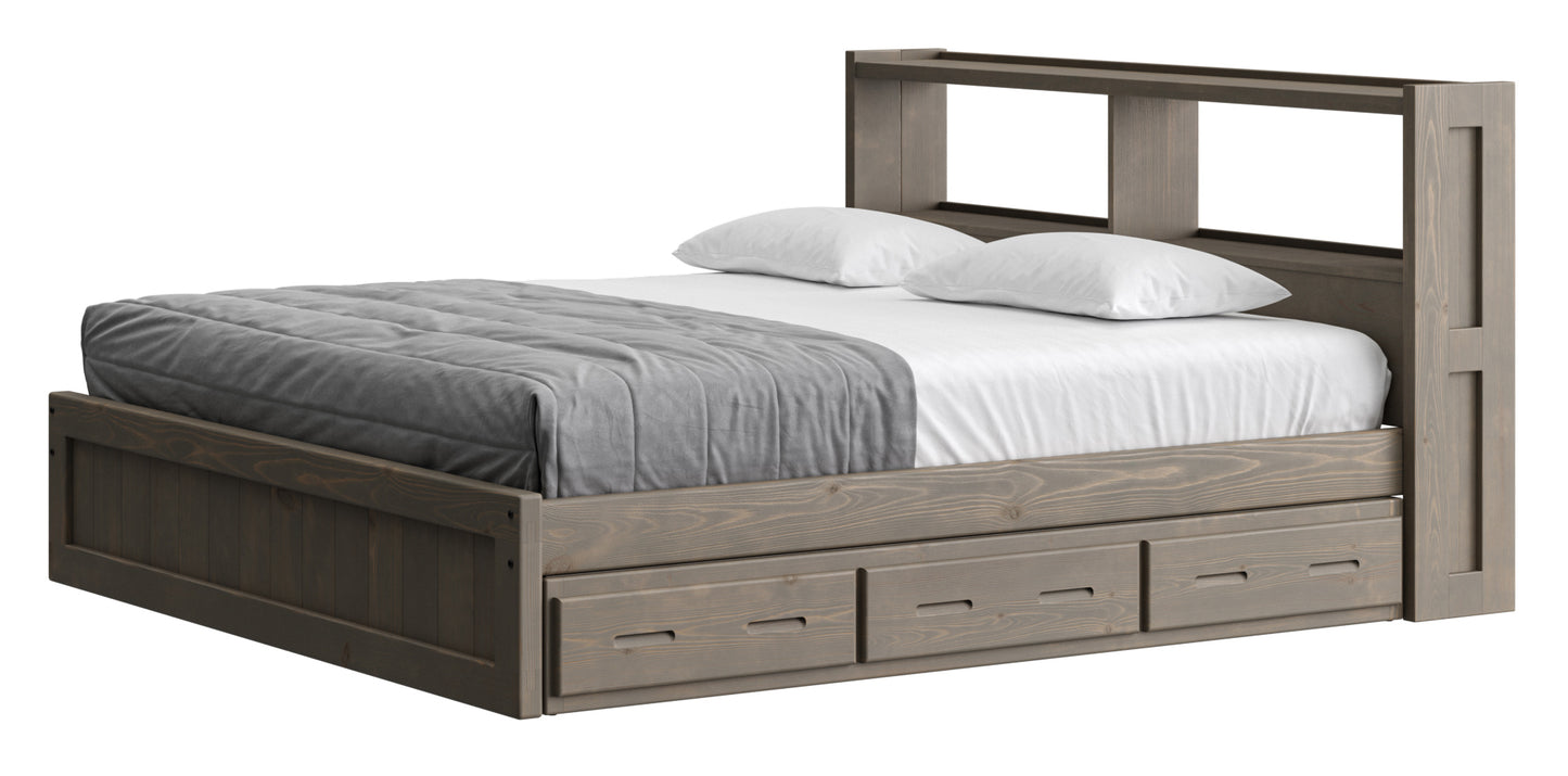 Bookcase Bed With Trundle/ Drawer