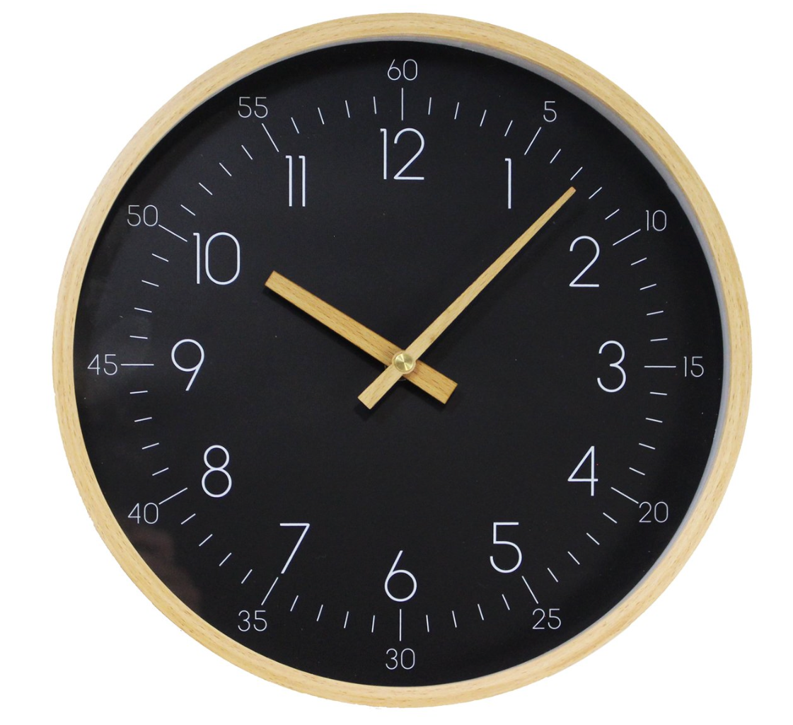 SPLASH - DN704BK - ROUND BLK/GOLD CLOCK