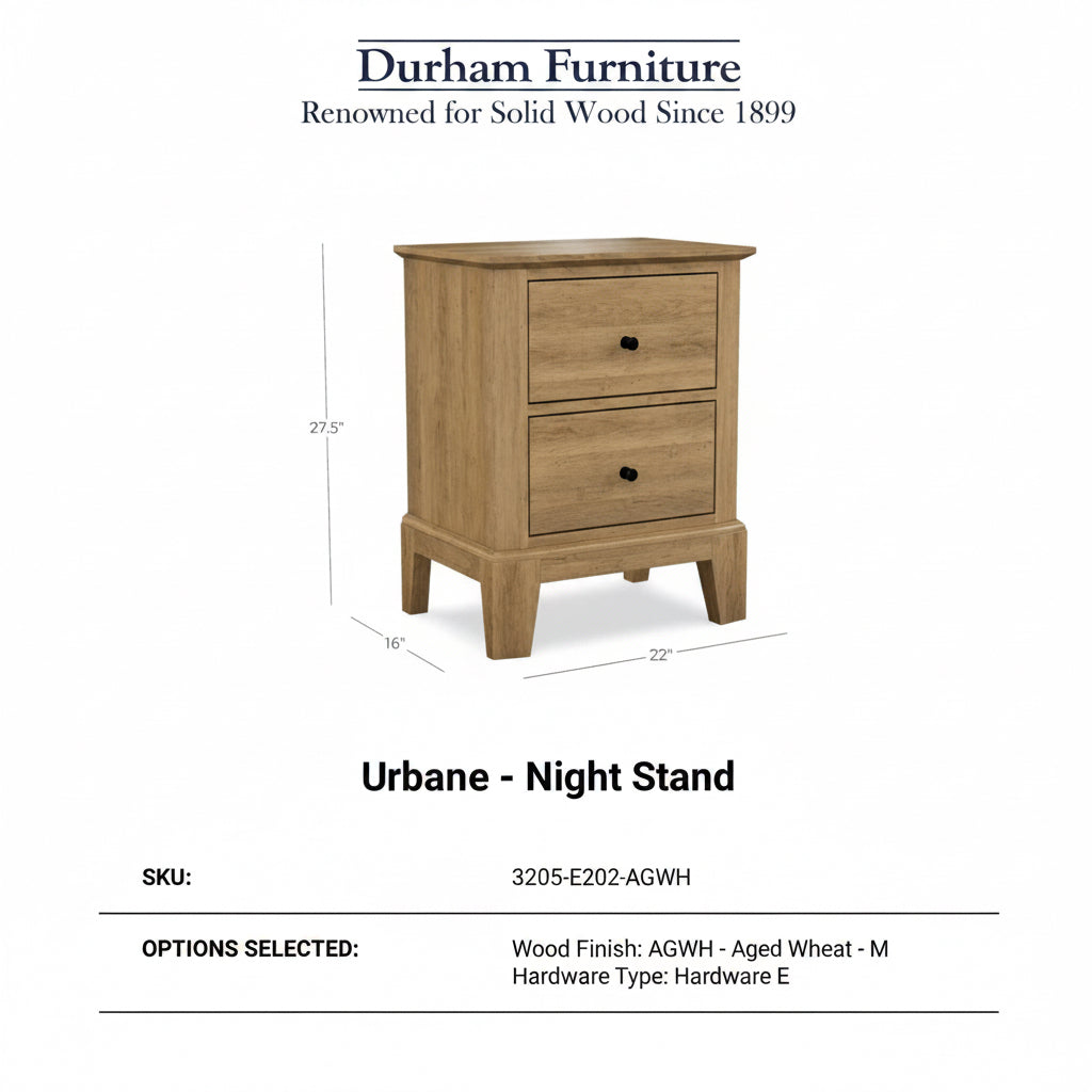 Urbane 2 Drawer Night Stand