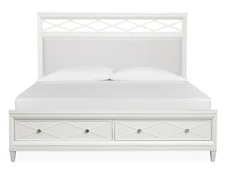 Springhouse Complete Panel Storage Bed w/ Upholstered HB