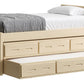 Captain’s Bed 39"HB & 26"FB With Double Trundle/ Drawer