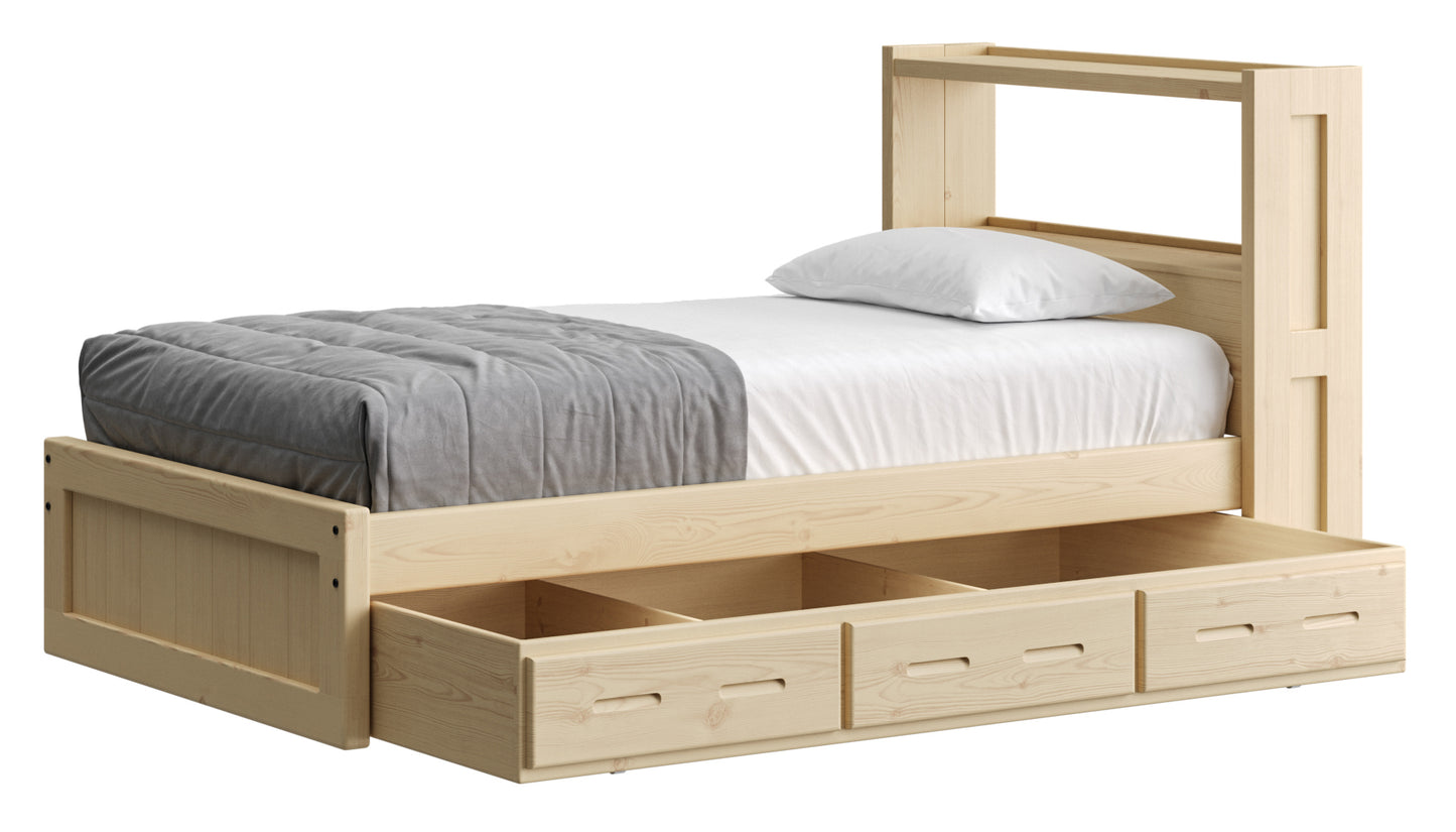 Bookcase Bed With Trundle/ Drawer