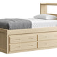 Captain’s Bookcase Bed With Double Trundle/ Drawer