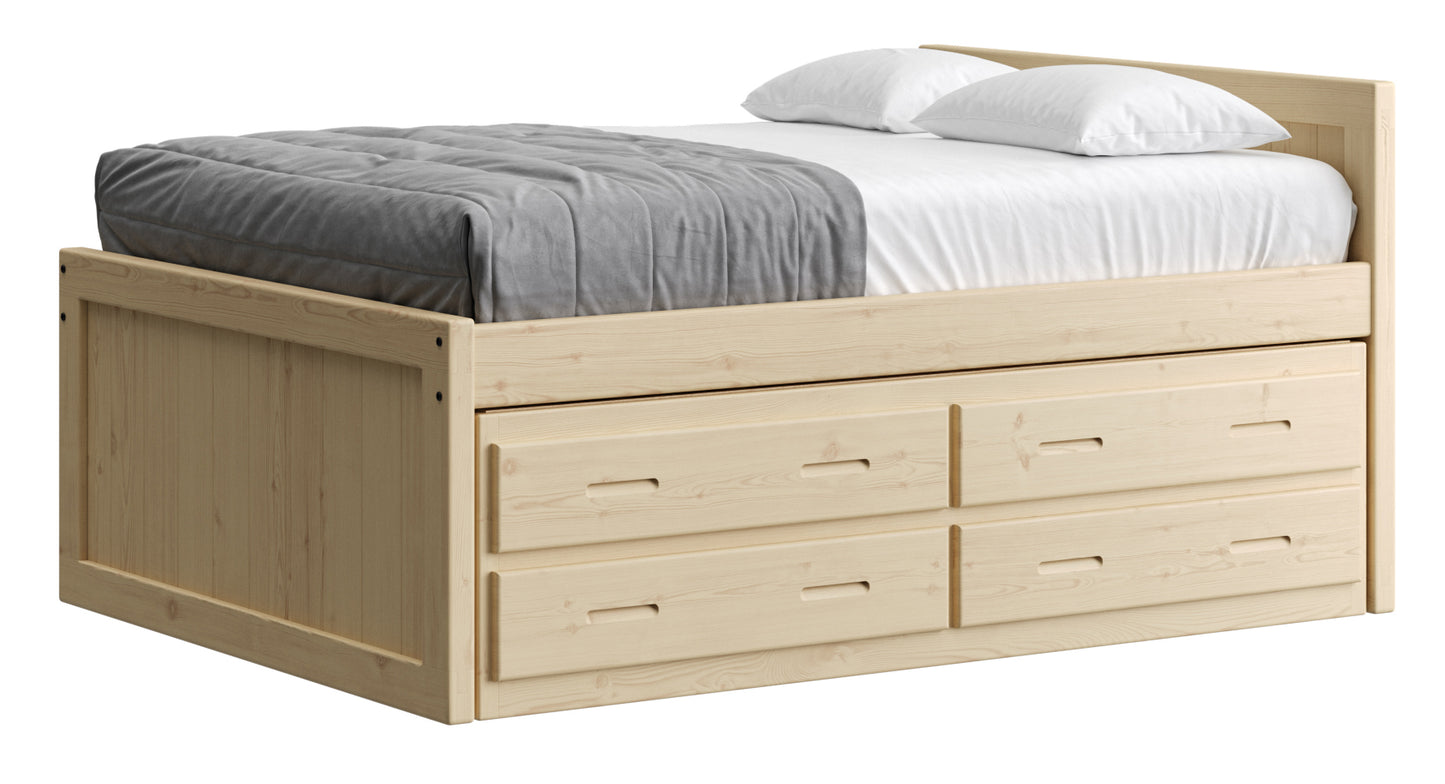 Captain’s Bed 39"HB & 26"FB With Double Trundle/ Drawer