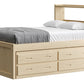 Captain’s Bookcase Bed With Double Trundle/ Drawer