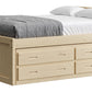 Captain’s Bed 39"HB & 26"FB With Double Trundle/ Drawer