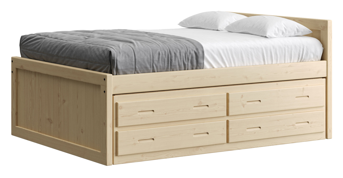 Captain’s Bed 39"HB & 26"FB With Double Trundle/ Drawer