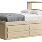 Captain’s Bookcase Bed With Double Trundle/ Drawer