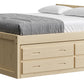 Captain’s Bed 39"HB & 26"FB With Double Trundle/ Drawer