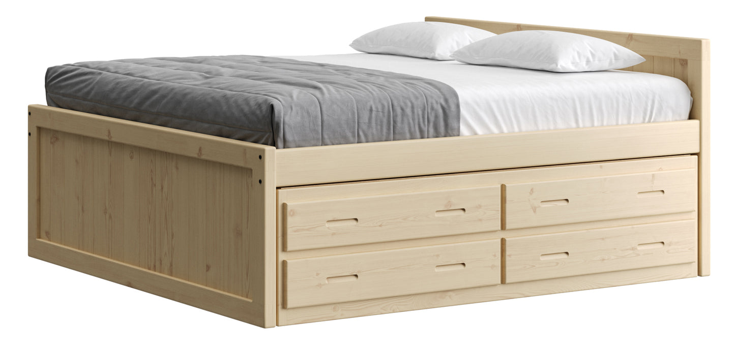 Captain’s Bed 39"HB & 26"FB With Double Trundle/ Drawer