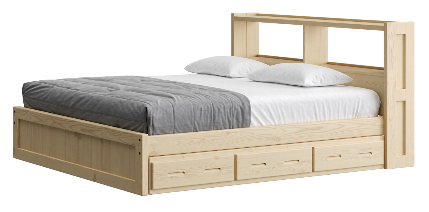 Bookcase Bed With Trundle/ Drawer