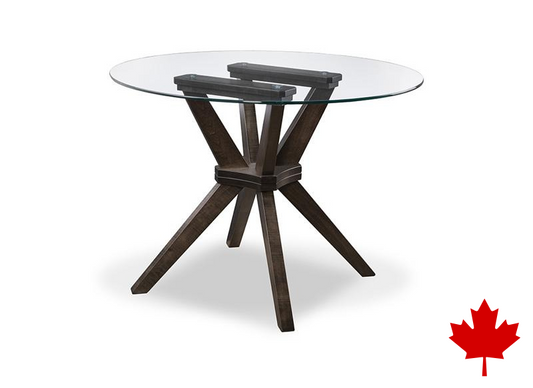 Tribeca Round GLASS Top Dining Table
