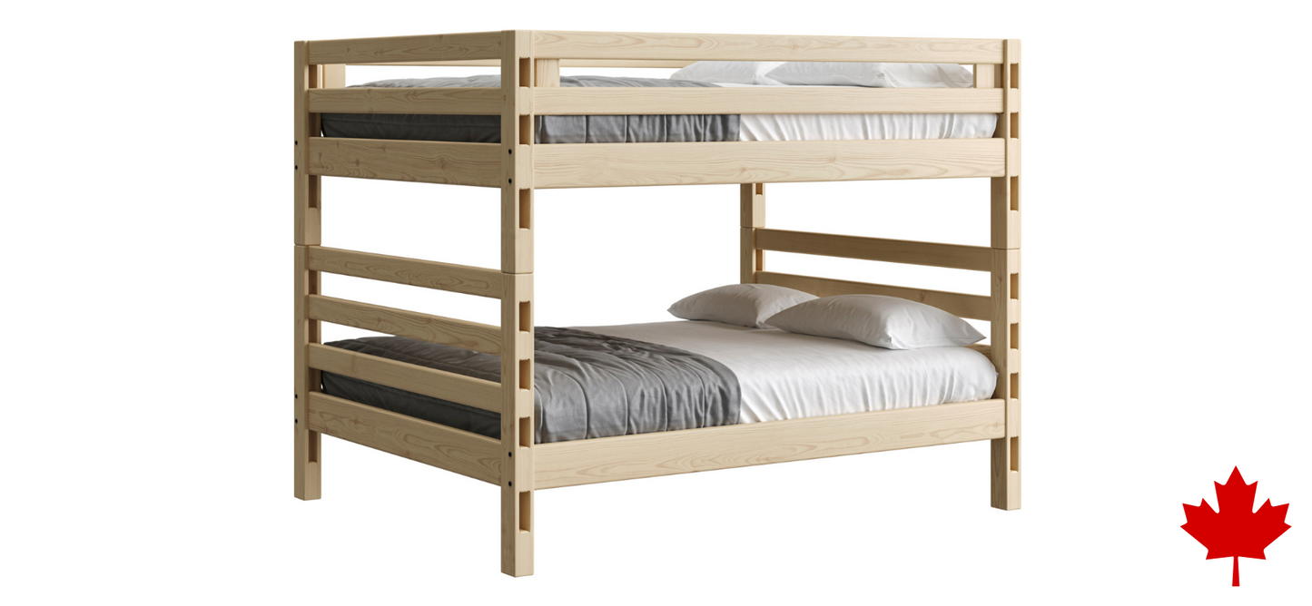 Ladder End Bunk Bed - Queen over Queen