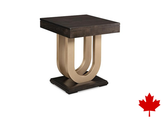 Contempo End Table w/ Metal Curves