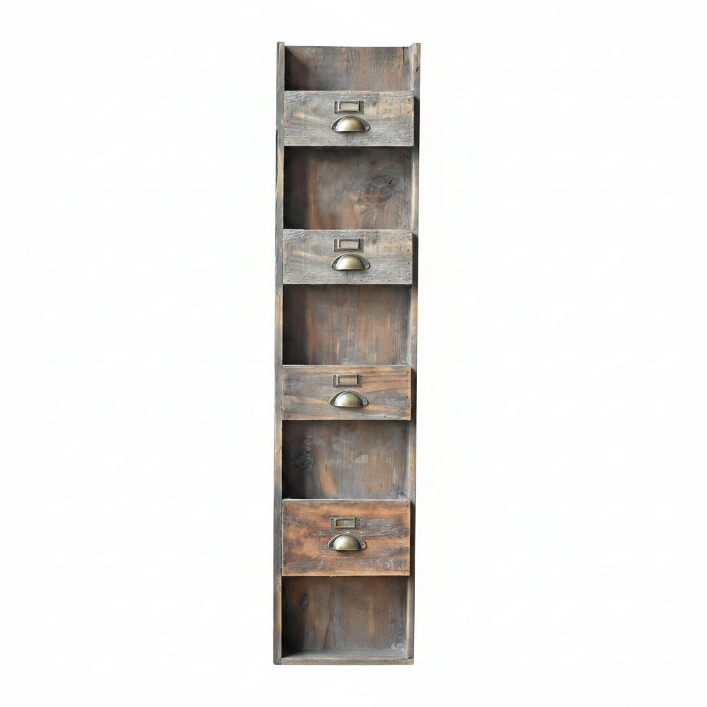 Magazine Holder Shelf, Recycled Wood