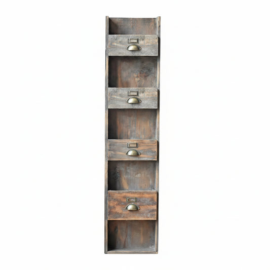 Magazine Holder Shelf, Recycled Wood