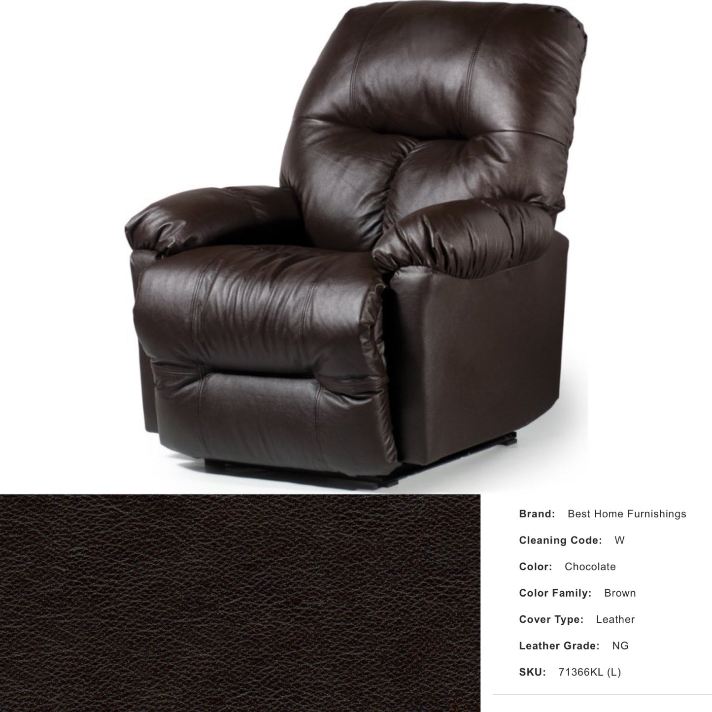 8MP04LV - Wanderer Leather Power Recliner