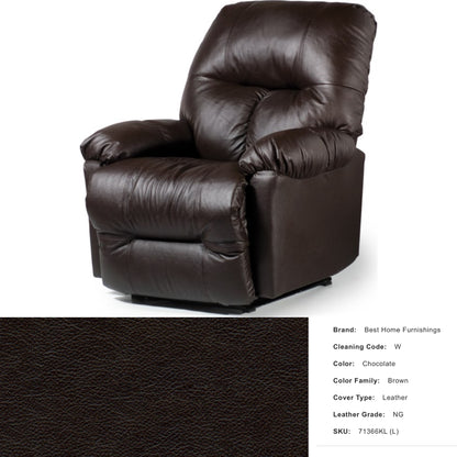 8MW05LV - Wanderer Leather Swivel Glider Recliner