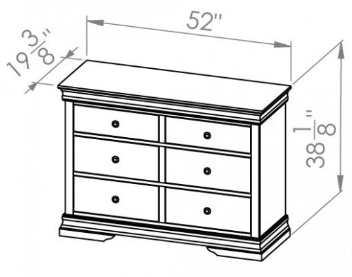 Bayshore 51" 6 Drawer Dresser