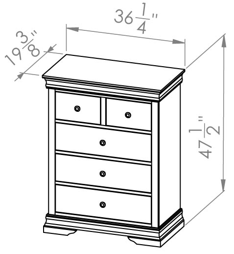 Bayshore 5 Drawer Chest