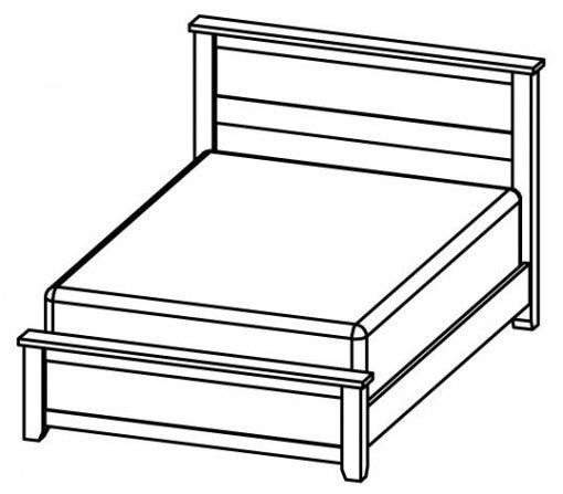 Rough Sawn Bed with 1 Panel Foot Board