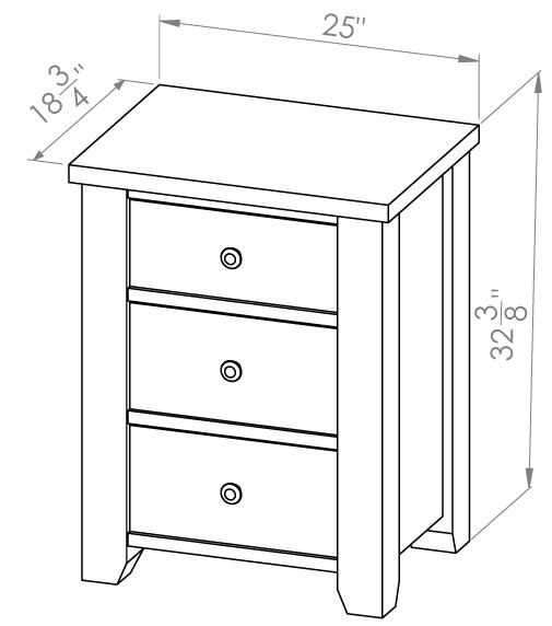 Rough Sawn Night Table