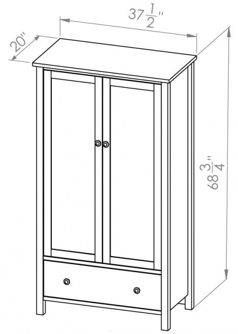 Harbourside 1 Drawer Armoire