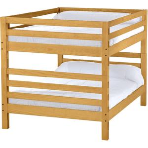 Crate Design Ladder End Bunk Bed - Queen over Queen