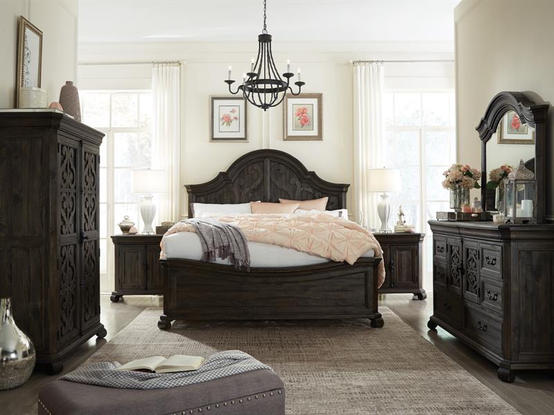 Bellamy Complete Sleigh Bed w/Shaped Footboard