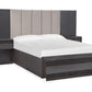 Wentworth Village Complete Wall Upholstered Bed with Wood/Metal FB