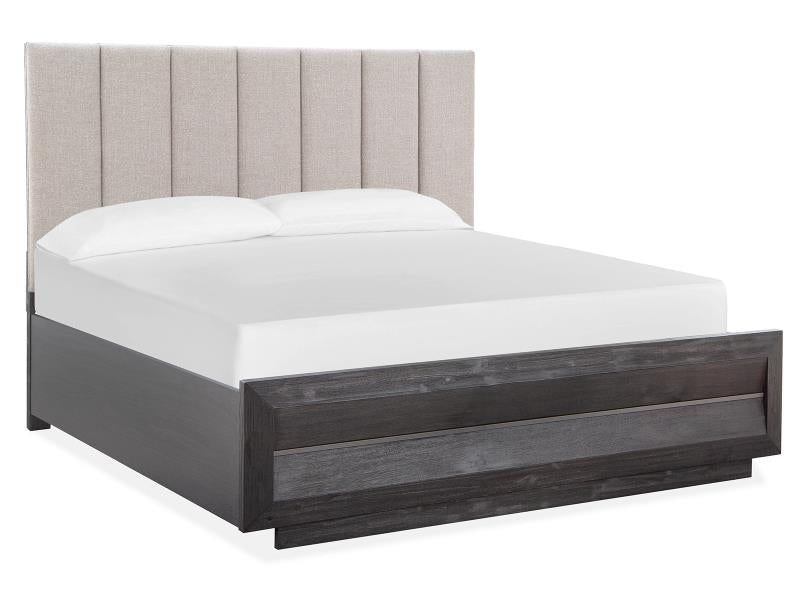 Wentworth Village Complete Upholstered Bed with Wood/Metal FB