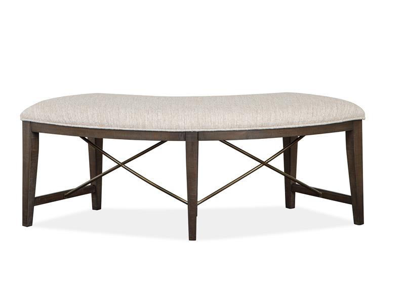 Westley Falls D4399-67: Curved Bench w/Upholstered Seat