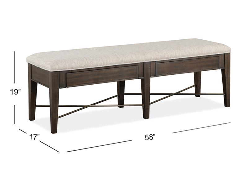 Westley Falls D4399-68: Bench w/Upholstered Seat