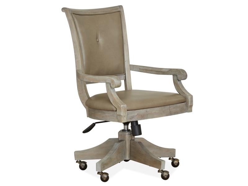 Lancaster H4352-82: Fully Upholstered Swivel Desk Chair
