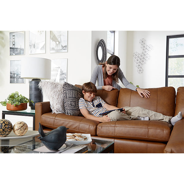 Trafton leather outlet sofa