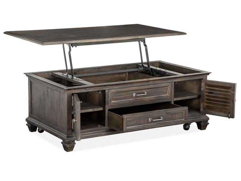 Calistoga T2590-50: Lift Top Storage Cocktail Table w/Casters