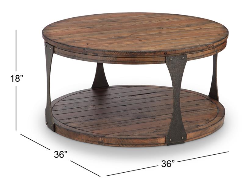 Montgomery T4112-45: Round Cocktail Table w/Casters