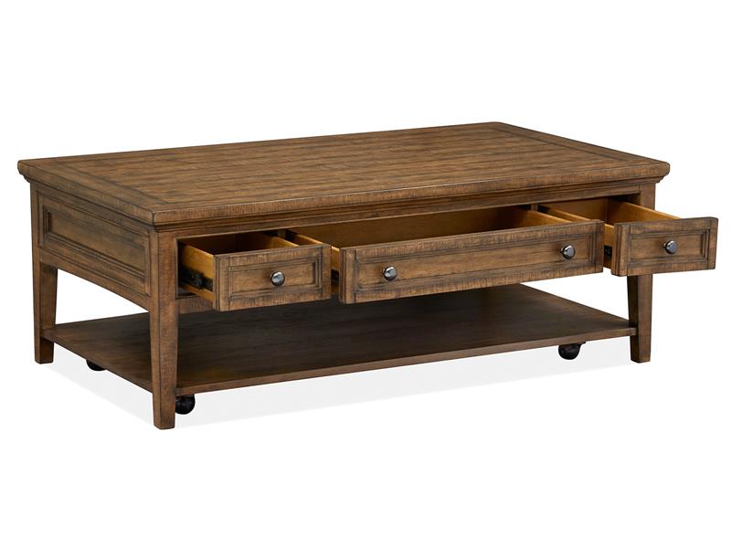Bay Creek T4398-43: Rectangular Cocktail Table w/Casters
