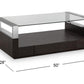 Revere T4562-43: Rectangular Cocktail Table w/Casters