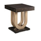 CONTEMPO End Table w/ Metal Curves