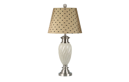 31" Ceramic Taupe Table Lamp